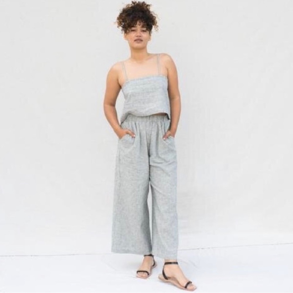 Ozma silk striped tank
